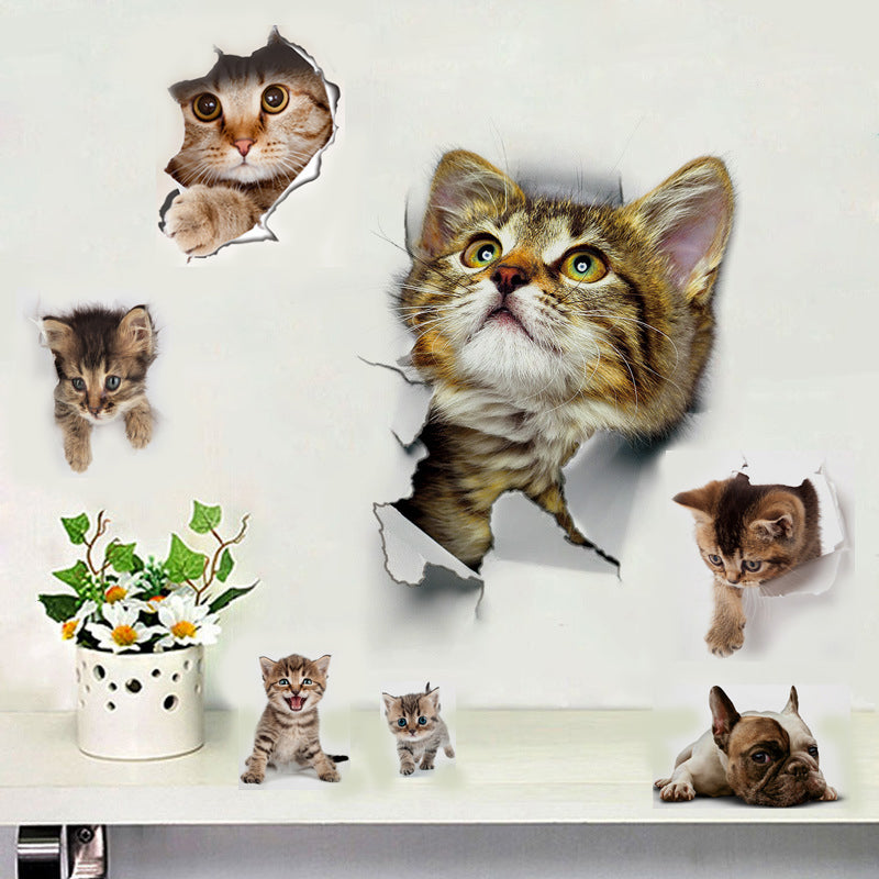 1 Piece 3D Cat Stickers