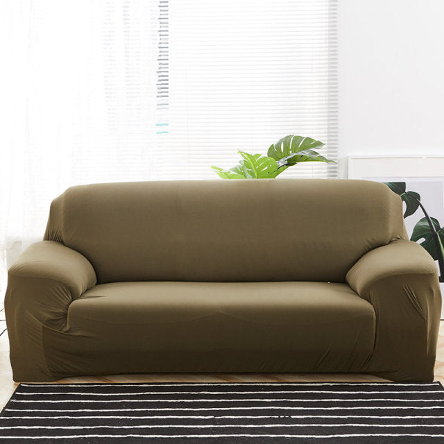 Solid Sofa Cover Stretch Tight Wrap