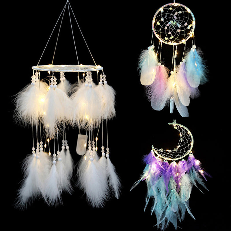 Girl Dream Catcher Wind Chimes Home Hanging Dreamcatcher