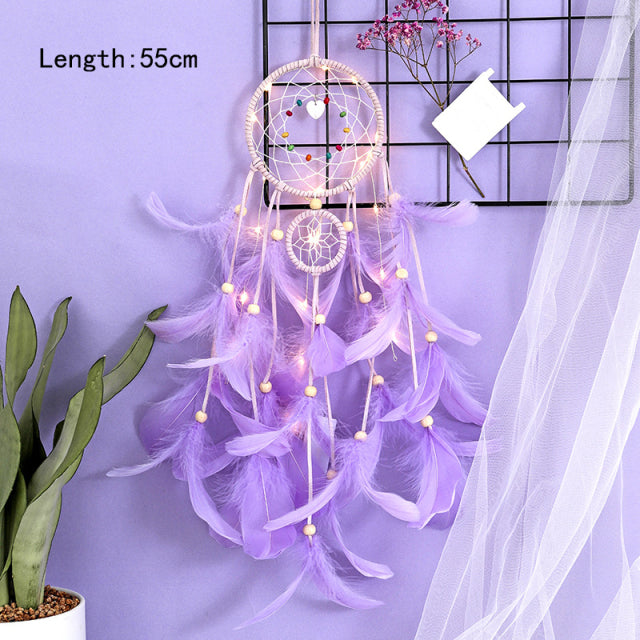 Girl Dream Catcher Wind Chimes Home Hanging Dreamcatcher