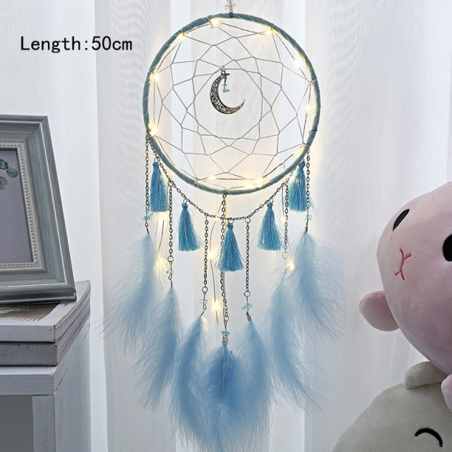 Girl Dream Catcher Wind Chimes Home Hanging Dreamcatcher