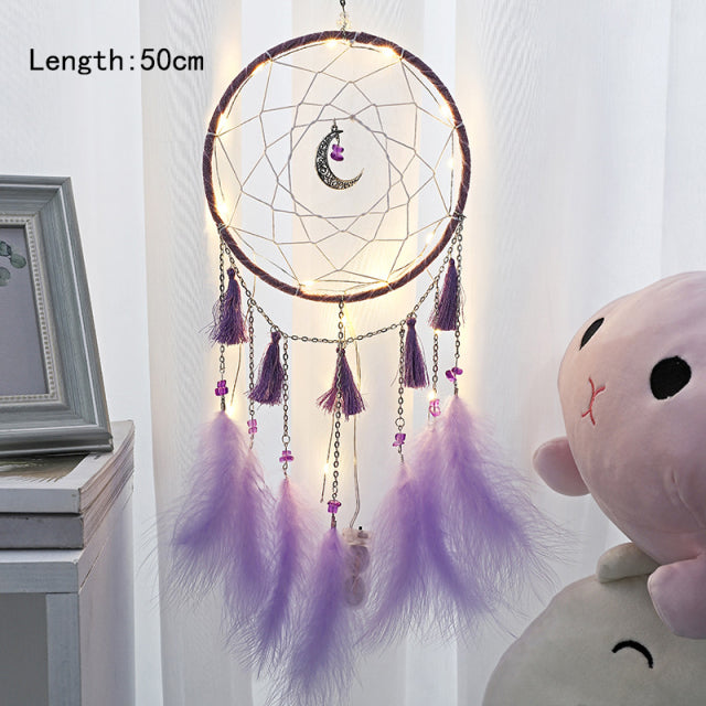 Girl Dream Catcher Wind Chimes Home Hanging Dreamcatcher