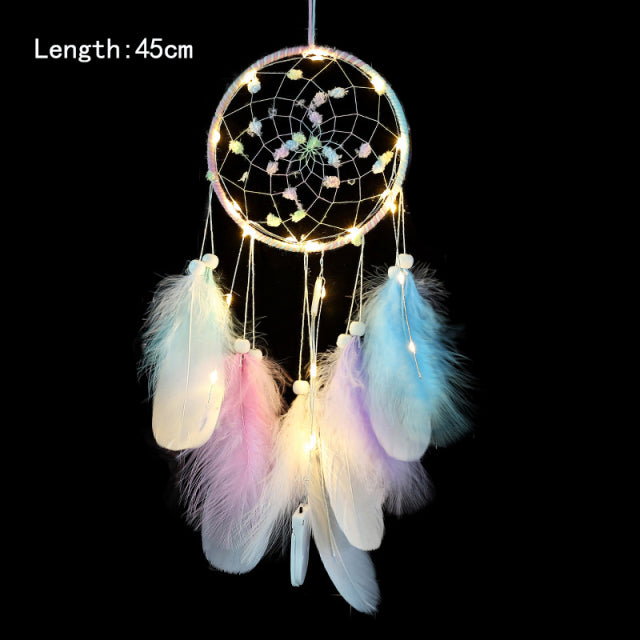 Girl Dream Catcher Wind Chimes Home Hanging Dreamcatcher